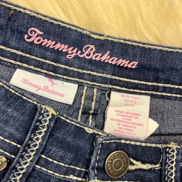 Tommy Bahama dark denim distressed shorts sz 25”(11-12y) - Picture 2 of 3